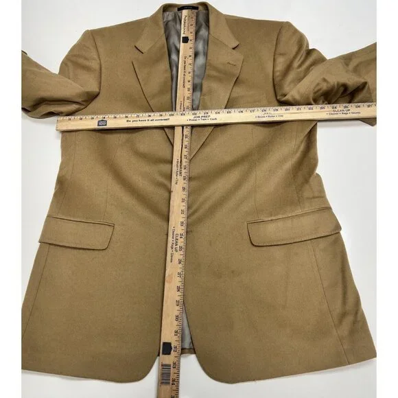 Hart Schaffner Marx X Loro Piana Blazer Jacket Beige Cashmere Size 44L Nice
